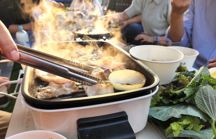  대전 대별동 쌀드림 봉사활동, 테라스 삼겹살 파티