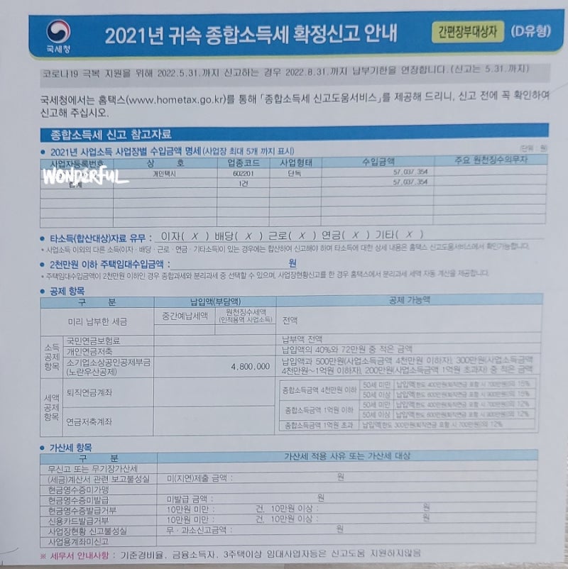 5월 종합소득세 신고기간 세율 신고 방법에 대해 알아보자 4