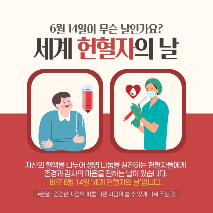  헌혈 조건·필요성/ 전자문진 헌혈 자격 조건, 헌혈후 주의사항,세계 헌혈자의 날