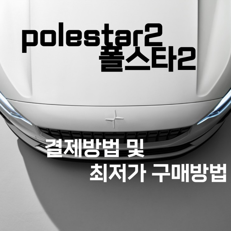 폴스타2 Polestar2 / 결제방법 & 최저가 구매 방법