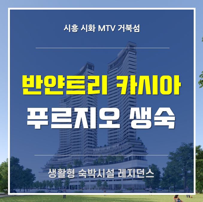 반얀트리 카시아 vs 푸르지오 생활형숙박시설 시화MTV 시흥거북섬