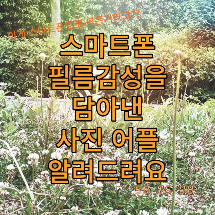 스마트폰 필름감성을 담아낸 사진 어플 후지캠 1998Cam