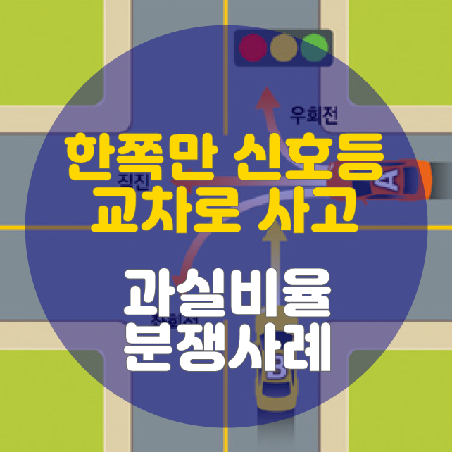  한쪽방향에만 신호등 있는 교차로사고 과실비율 분쟁사례