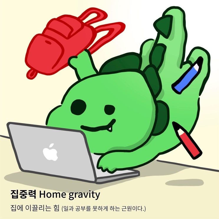  인스타 짤방/밈 : 집중력 : 집에 이끌리는 힘
