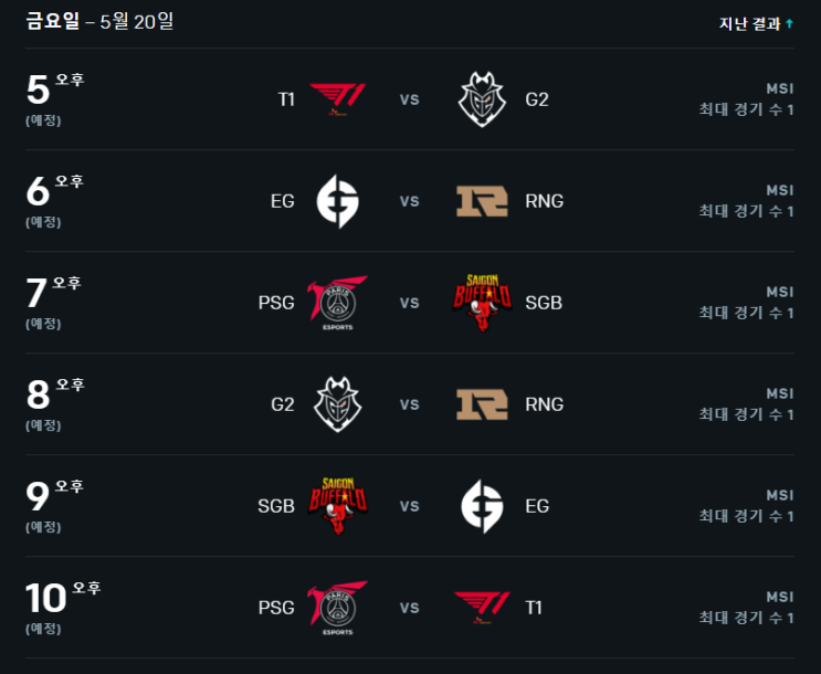  MSI 2022 럼블 스테이지 일정, 그리고 볼만한 경기들