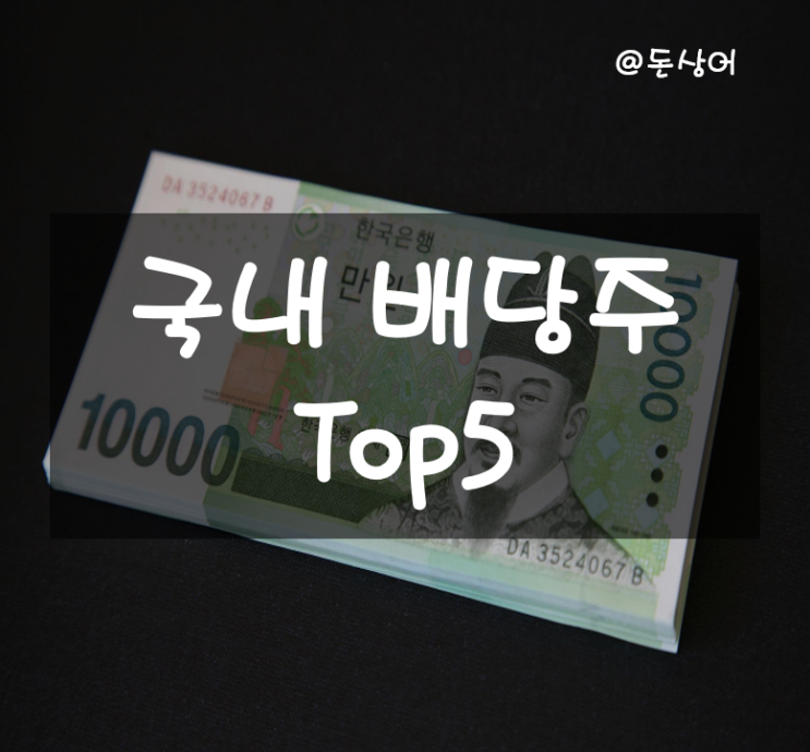  배당금을 많이 지급하는 국내 배당주 순위 깔끔하게 정리