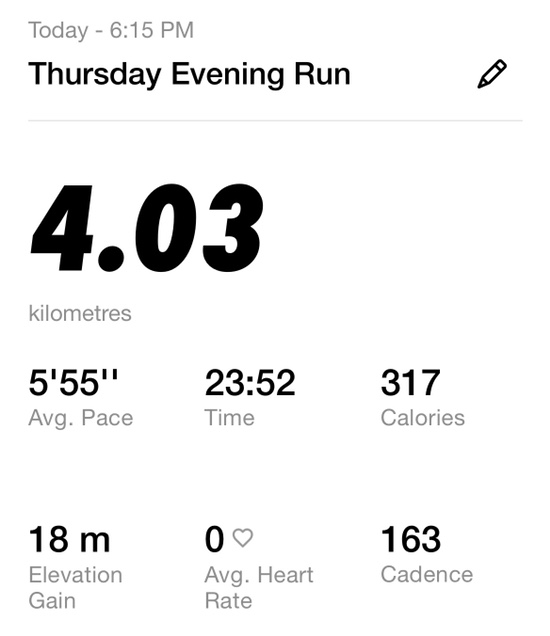  오늘의 기록 : 러닝 4.03km