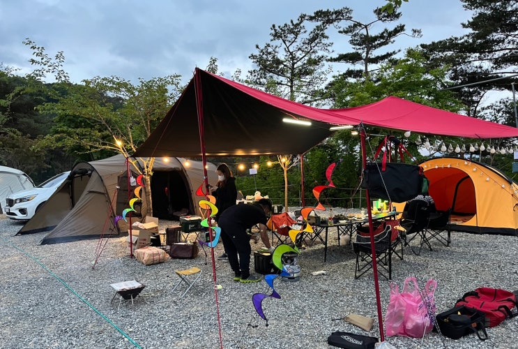  열네번째 캠핑:)아리솔 캠핑장 비상사이트 산아래2번3번