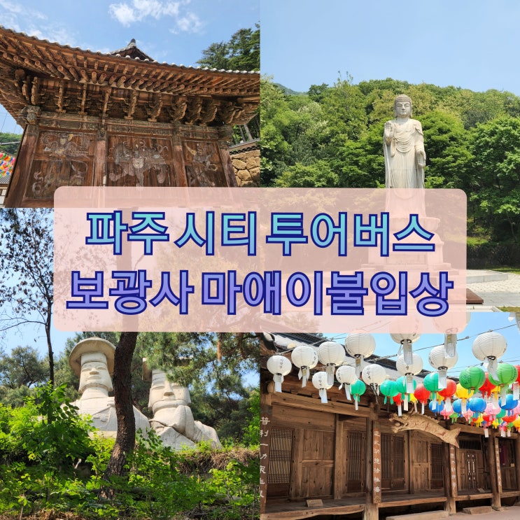  파주 시티투어버스 당일치기(2편 보광사 마애이불입상)
