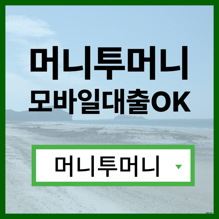  소액대출은 머니투머니!