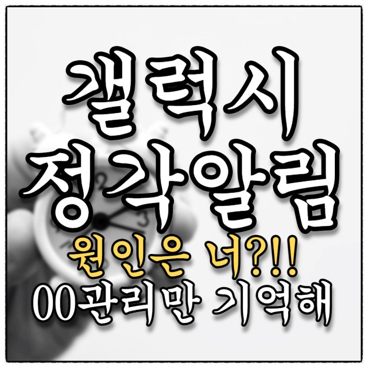 갤럭시 정각 알림 해제 방법(원인은 00 너였어!!!)