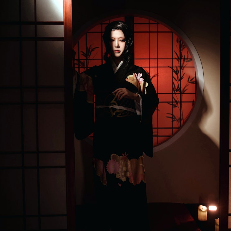  婉Yue - 키부츠지 무잔 코스프레(귀멸의 칼날)