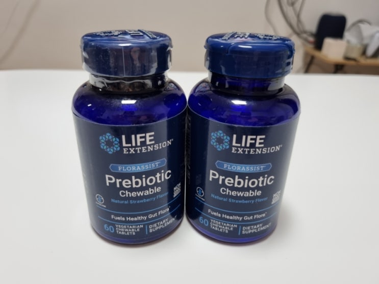 라이프익스텐션 프리바이오틱 츄어블(Prebiotic chewable) 유산균먹이!!!