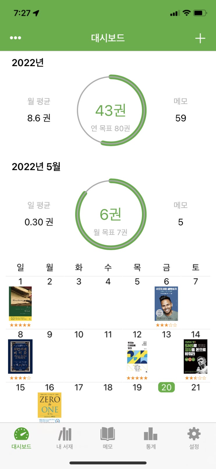 상반기 독서 목표 달성