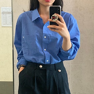 [review] Dunst / 던스트 / 던스트셔츠 / CLASSIC SEERSUCKER SHIRT BLUE / 시어서커 셔츠
