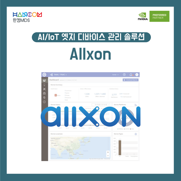 [Jetson Ecosystem]AI/IoT 엣지 디바이스 관리 솔루션 서비스, ALLXON