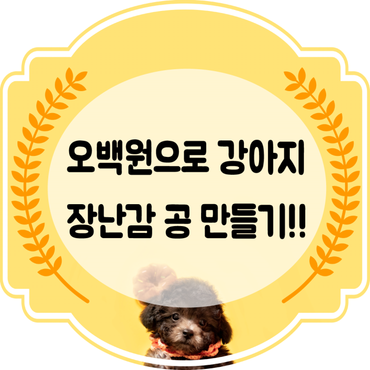  오백원으로~강아지 장난감 공 만들기!!