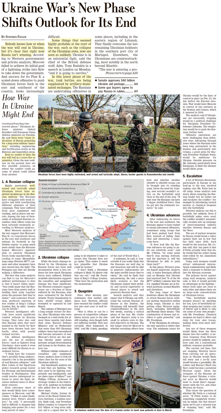  나는 Wall Street Journal(WSJ)로 영어공부/경제공부 한다 - 22.05.20(금)