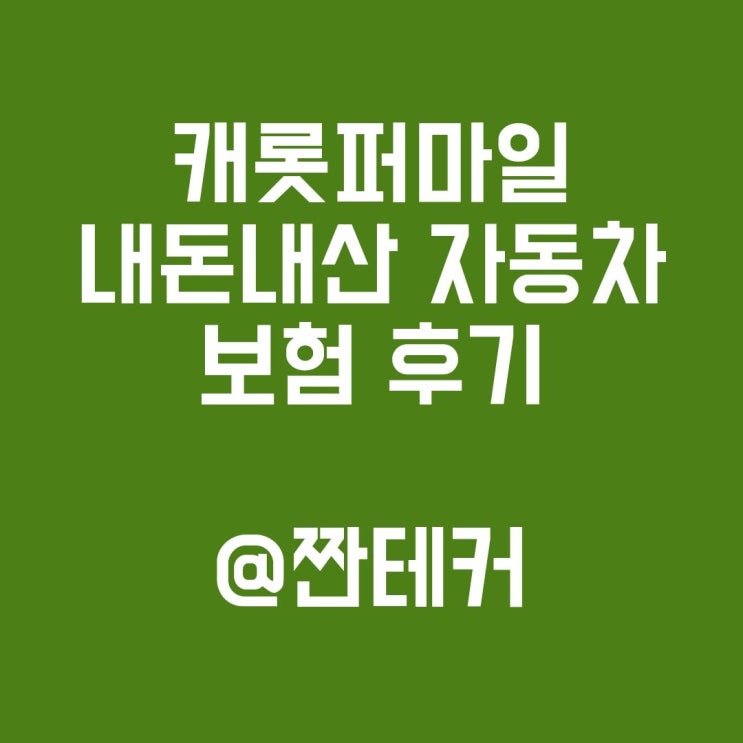  캐롯퍼마일 자동차보험 내돈내산 가입후기 (캐롯멤버스오토, 캐롯포인트)