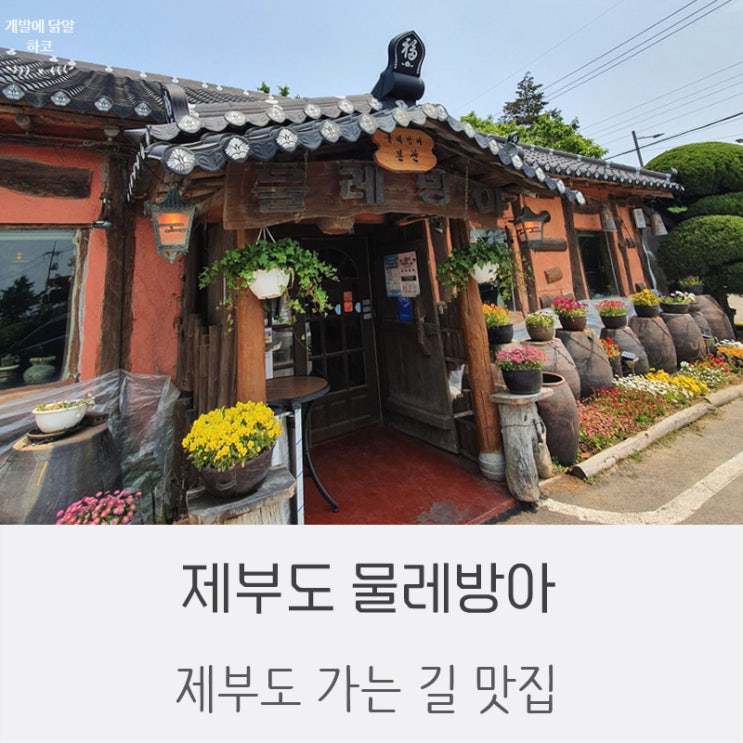  제부도 가는길 맛집 물레방아 [보리밥정식/바지락칼국수]