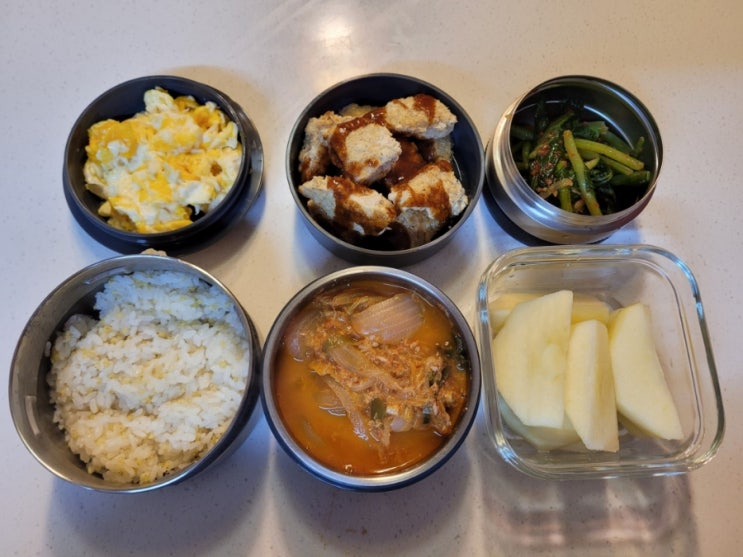  5/21_김치찌개와 돈가스 그리고 계란 이건 못참지, 주말남편도시락 
