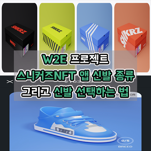 W2E 프로젝트, 스니커즈 NFT 앱 사용 시 신발 종류와 고르는 법!