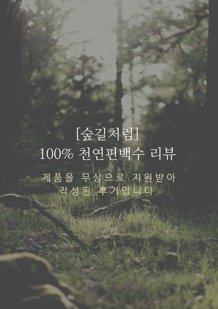  숲길처럼 편백수 스프레이로 피톤치드 충전 중