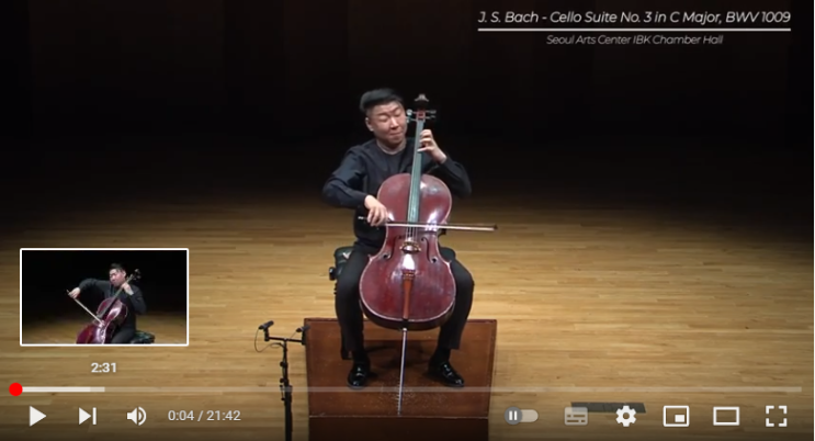 J. S. Bach - Cello Suite No 3 in C Major, BWV 1009ㅣJasesung Lim