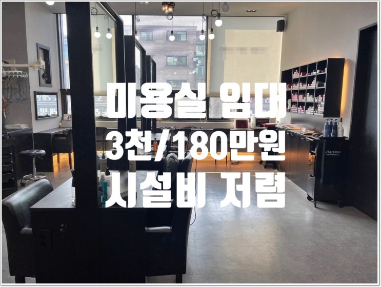  대전 미용실 임대 둔산동 갤러리아 인근 성업 중 시설비 저렴!