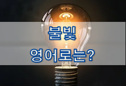  (영어 유의어) '불빛' 의 여러 표현들