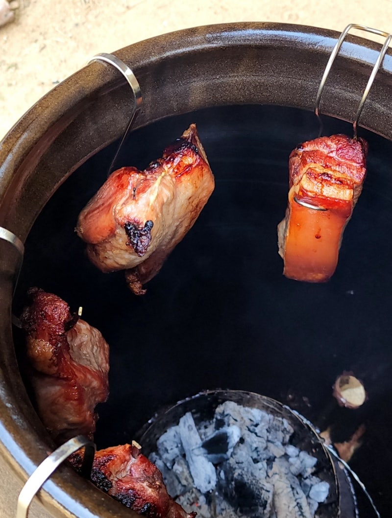 항아리 삼겹살 훈제 바베큐 만들기 장독대 통삼겹 만드는 법