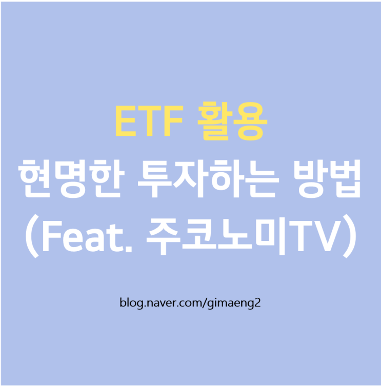 ETF 활용하여 투자하기 (Feat. 주코노미TV)