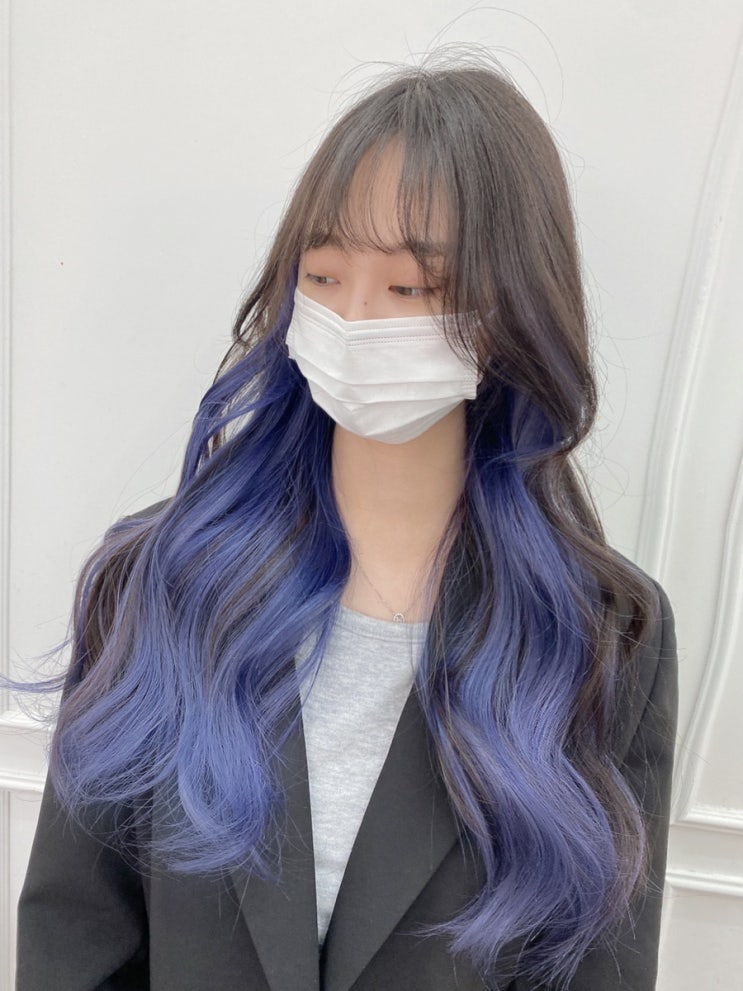  배곧미용실보그헤어배곧점시크릿투톤블루염색