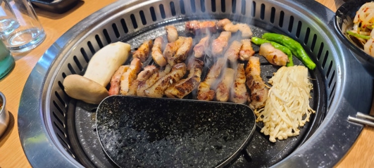  장산맛집 해운대고기집  장산제주돼지고기 고온