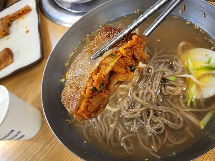  춘천 숯불닭갈비, 춘천 막국수맛집, 메밀만두/전병 : 설악막국수춘천닭갈비 강촌점