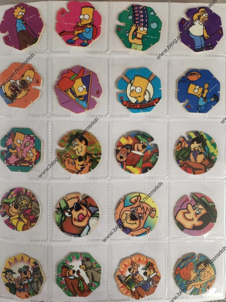 1995 Sabritas Hanna-Barbera&Simpson tazos complete collection of 100/100