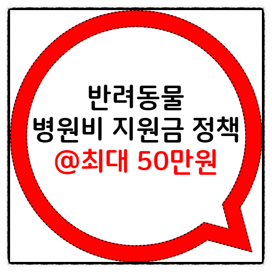  강아지 고양이 병원비 지원 정책 지원금 최대 50만원 지원