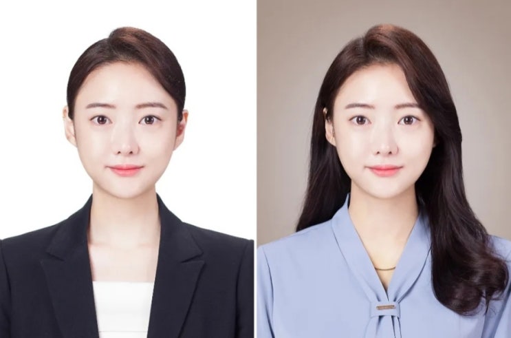  사진관 나무 / 노량진사진관 특허상품으로 긴머리 올림머리 2가지 헤어스타일이 가능한 취업사진