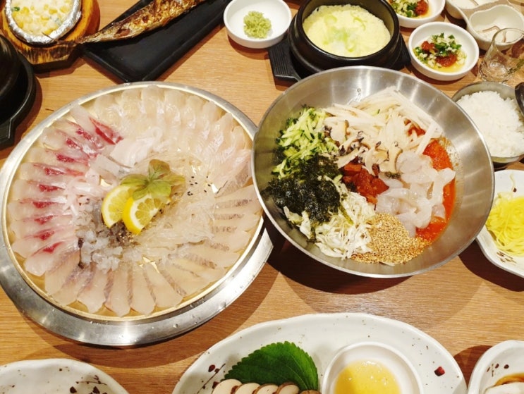 살얼음 물회와 푸짐한 숙성회가 맛있는 대구 칠곡 운암지 맛집 [삼거리회타운] 모임하기 좋은곳