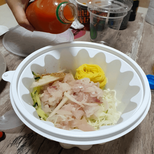  삼척 덕산리 포장 맛집]"행복횟집"에서 물회 포장 하기(덕산해수욕장 인근)
