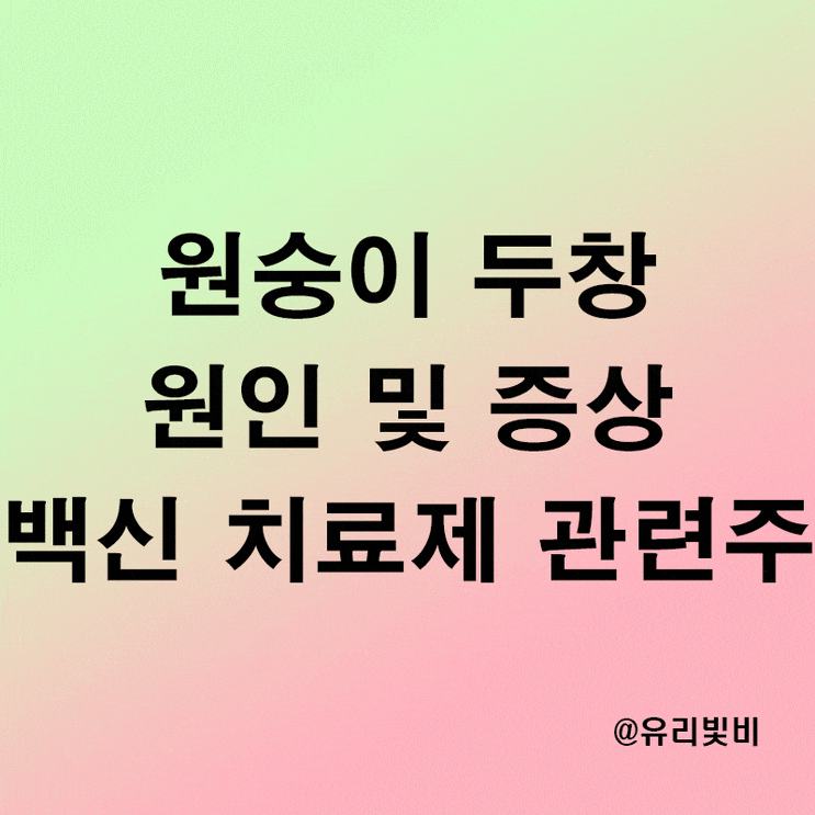 원숭이 두창바이러스 원인과 증상, 백신 치료제 관련주 분석