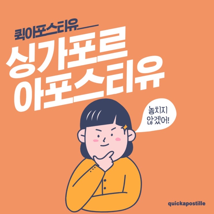  싱가포르아포스티유, 완벽하게 준비해요