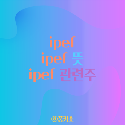  ipef 다자 경제협력 체제 출범 ipef 뜻 ipef 관련주