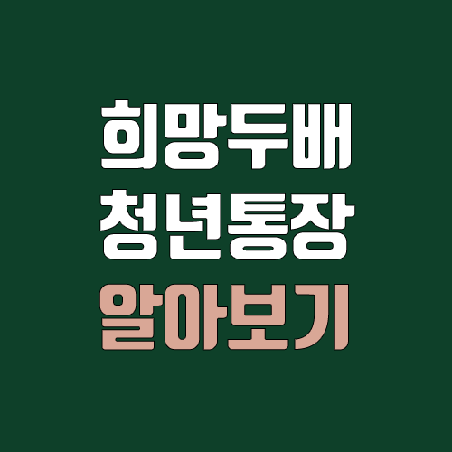 2022 서울시 희망두배 청년통장 신청 방법, 조건, 선정 방법