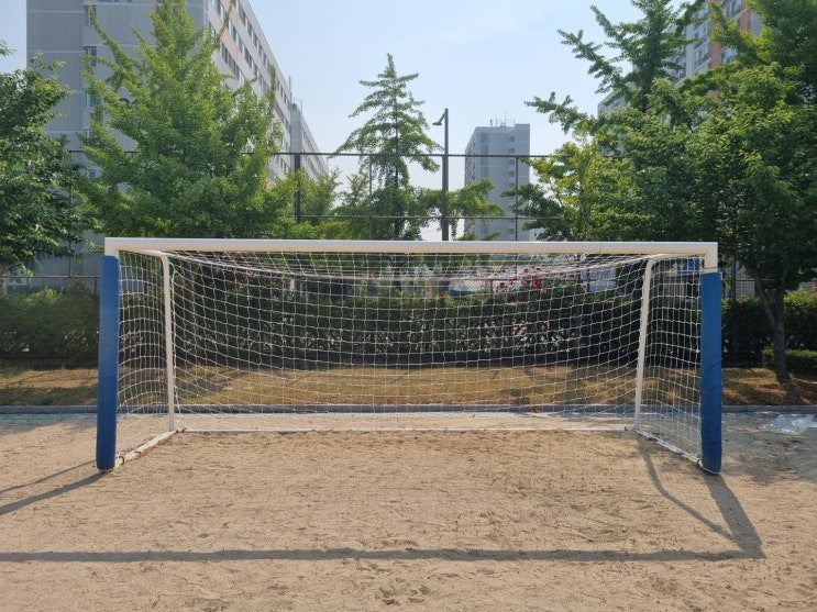  [날개스포츠] 서울안천초등학교 축구골망 교체, 축구골망 설치 작업