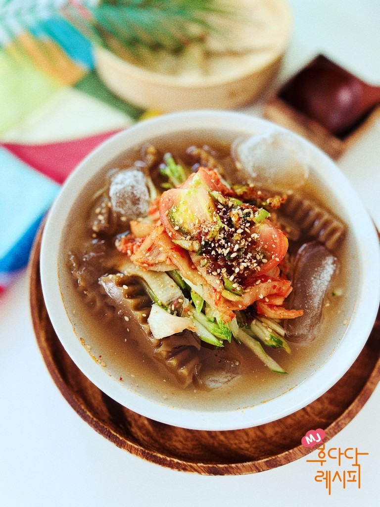 도토리묵사발 만들기 도토리묵밥 냉면육수 활용 도토리묵요리 : 네이버 블로그
