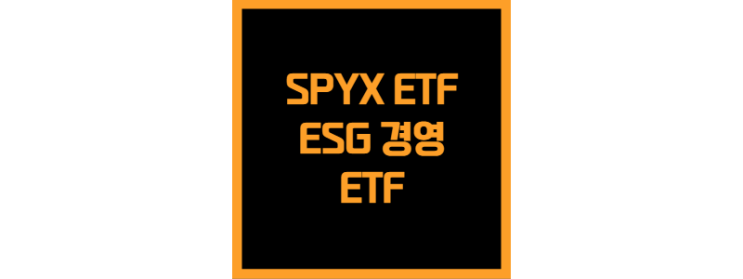  미국 S&P 500 ESG 경영을 추구하는 기업에 투자하는 SPYX ETF