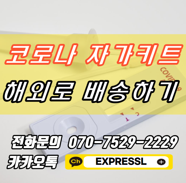  자가 진단키트 국제 해외로 택배발송