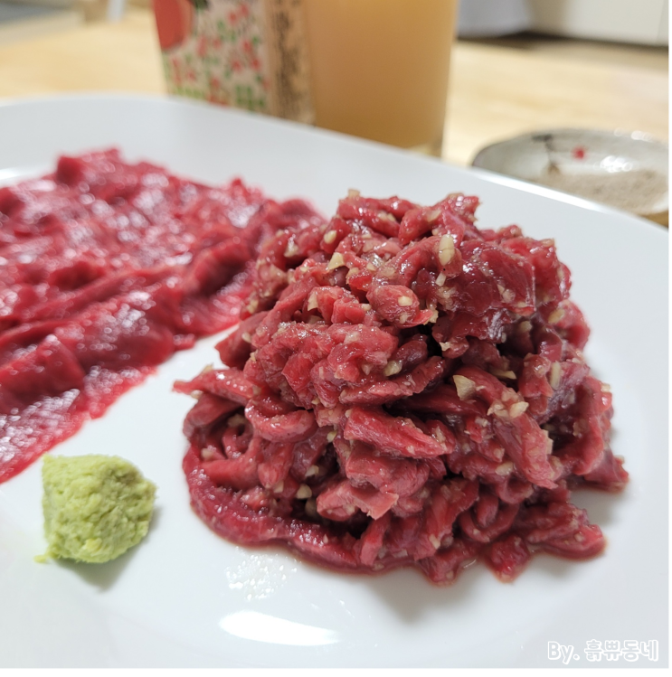  [청주 오창 맛집] 한우우둔 육회와 육사시미가 맛있는 각리 정육점 "동감정육점"
