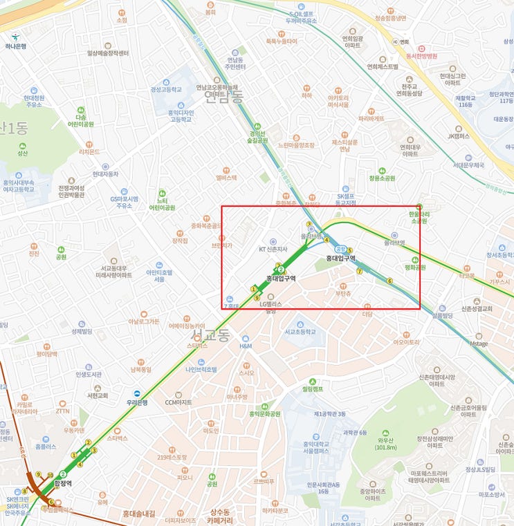  서울 마포구 홍대입구역 연남동 부동산 손품 임장 (아파트, 상권, 교통, 지하철, 학군, 학원가, 호재, 재개발, 재건축 투자)